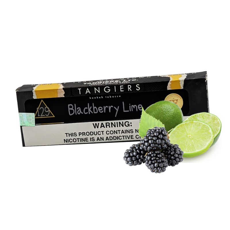 Табак Tangiers Noir №129 Blackberry Lime (Ежевика Лайм, 250 г) Чёрная упаковка