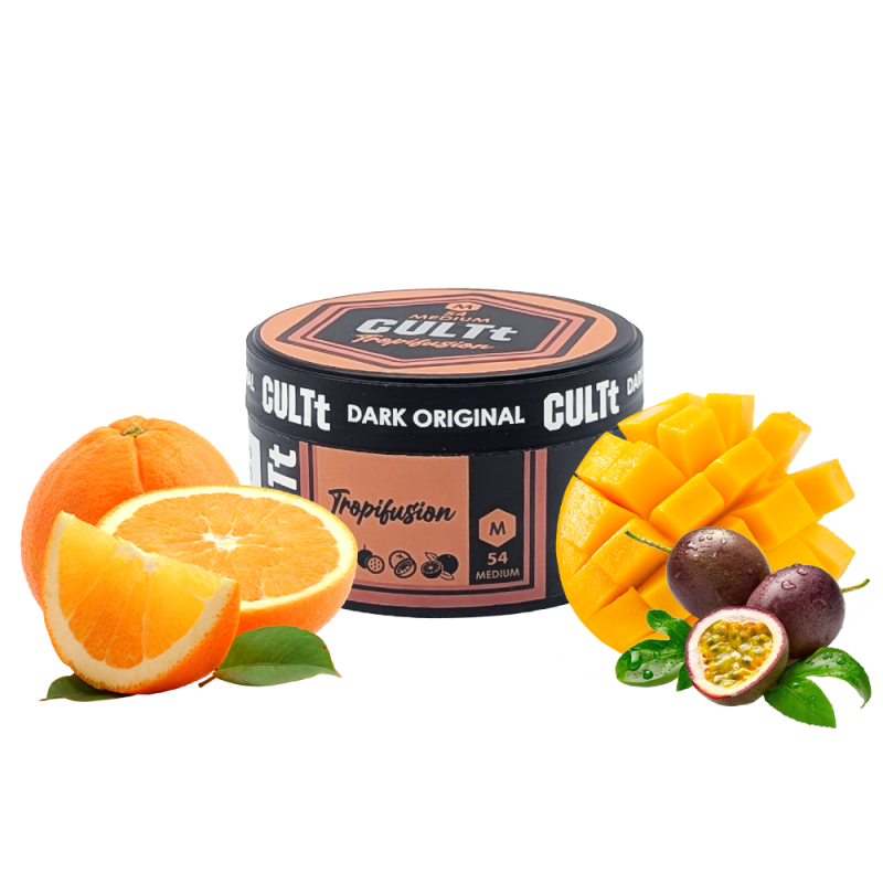 Табак CULTt Medium M54 Tropifusion (Манго Маракуйя Апельсин Грейпфрут, 100 г)