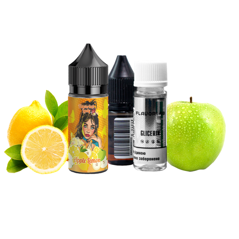 Набор для самозамеса Flavorlab Lady Apple lemon (Яблоко лимон, 50 мг, 30 мл)