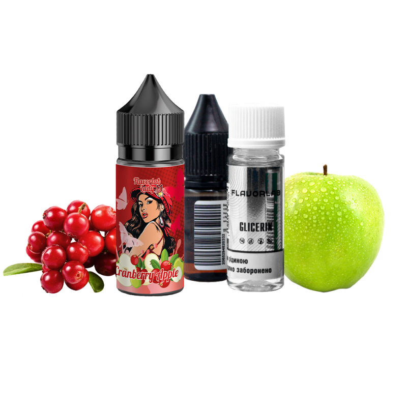 Набор для самозамеса Flavorlab Lady Cranberry apple (Цветок яблоко, 50 мг, 30 мл)