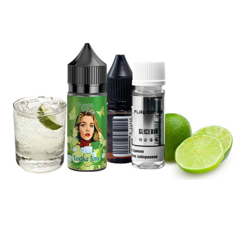 Набор для самозамеса Flavorlab Lady Vodka lime (Водка лайм, 50 мг, 30 мл)