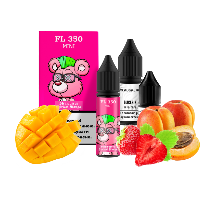 Набор для самозамеса Flavorlab FL350 mini Strawberry Apricot Mango (Клубника абрикос манго, 50 мг, 15 мл)