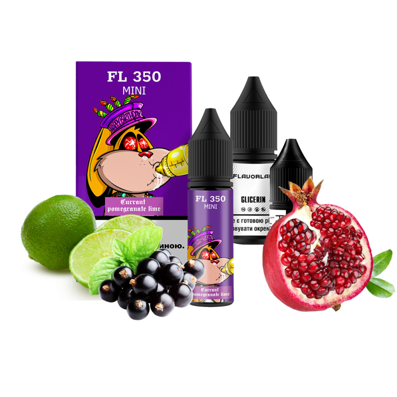 Набор для самозамеса Flavorlab FL350 mini Currant pomegranate lime (Смородина Гранат Лайм, 50 мг, 15 мл)