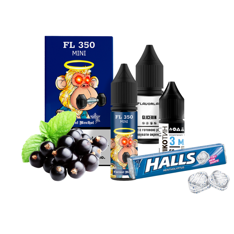 Набор для самозамеса Flavorlab FL350 mini Currant Menthol (Смородина Ментол, 50 мг, 15 мл)