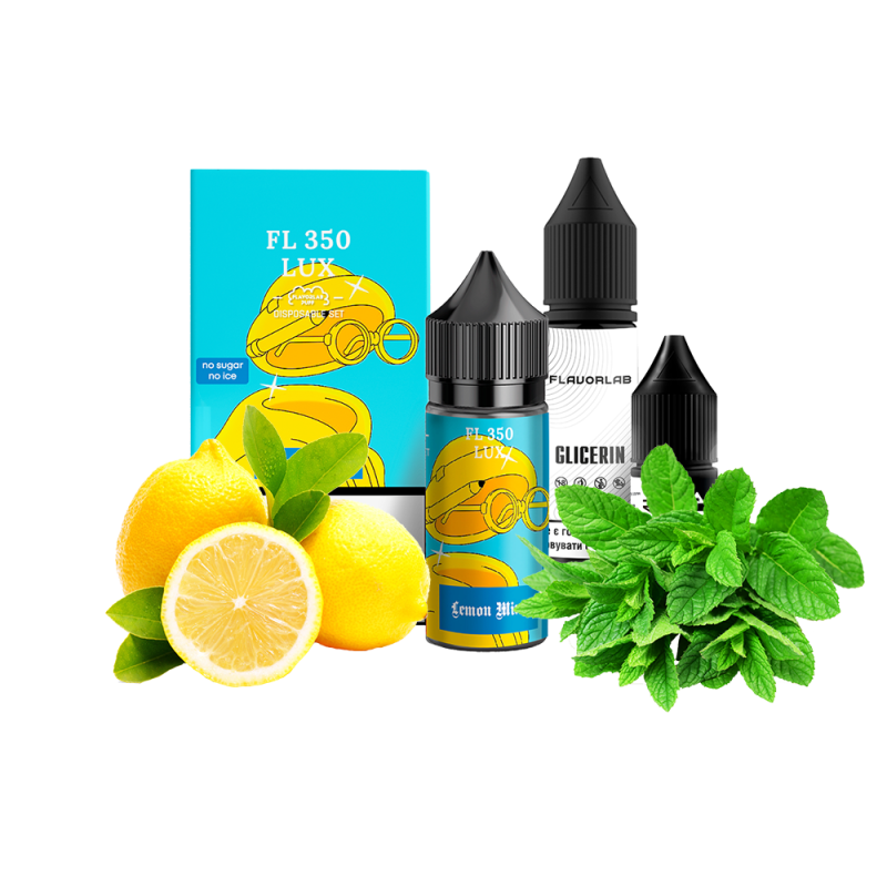 Набор для самозамеса Flavorlab FL350 LUX Lemon mint (Лимон Мята, 50 мг, 30 мл)