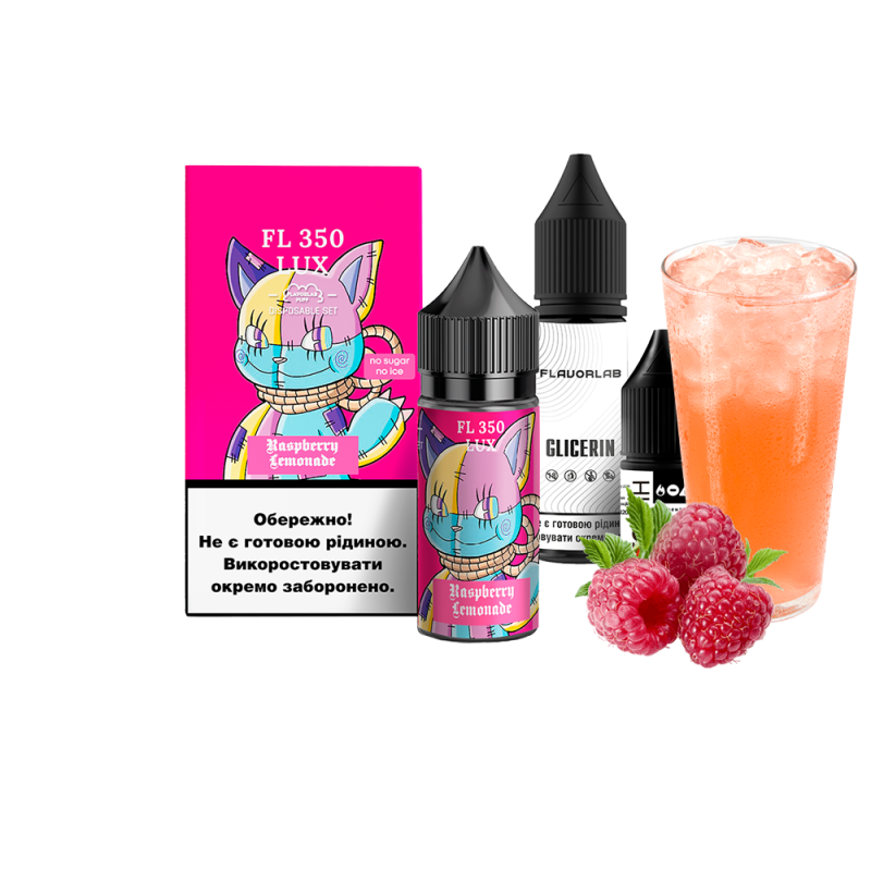 Набор для самозамеса Flavorlab FL350 LUX Raspberry Lemonad (Малиновый лимонад, 50 мг, 30 мл)