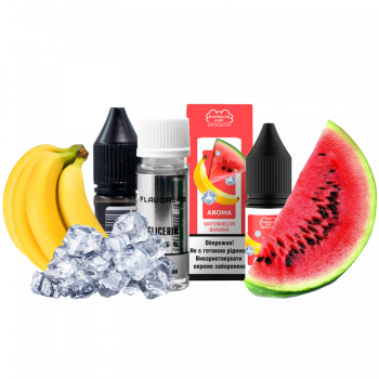 Набор для самозамеса Flavorlab Puff Watermelon banana (Арбуз банан, 50 мг, 10 мл)
