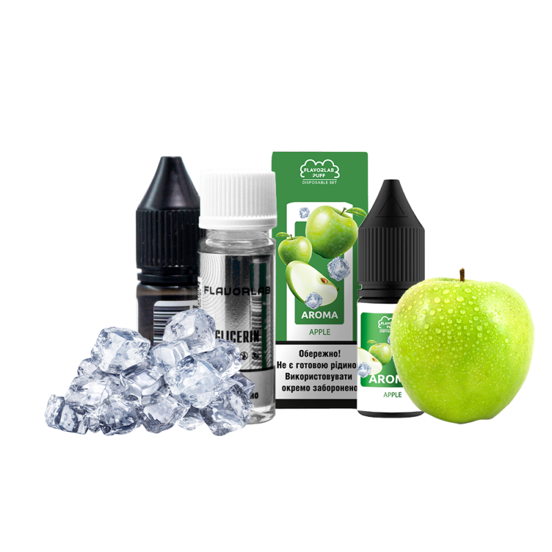 Набор для самозамеса Flavorlab Puff Apple (Яблоко, 50 мг, 10 мл)