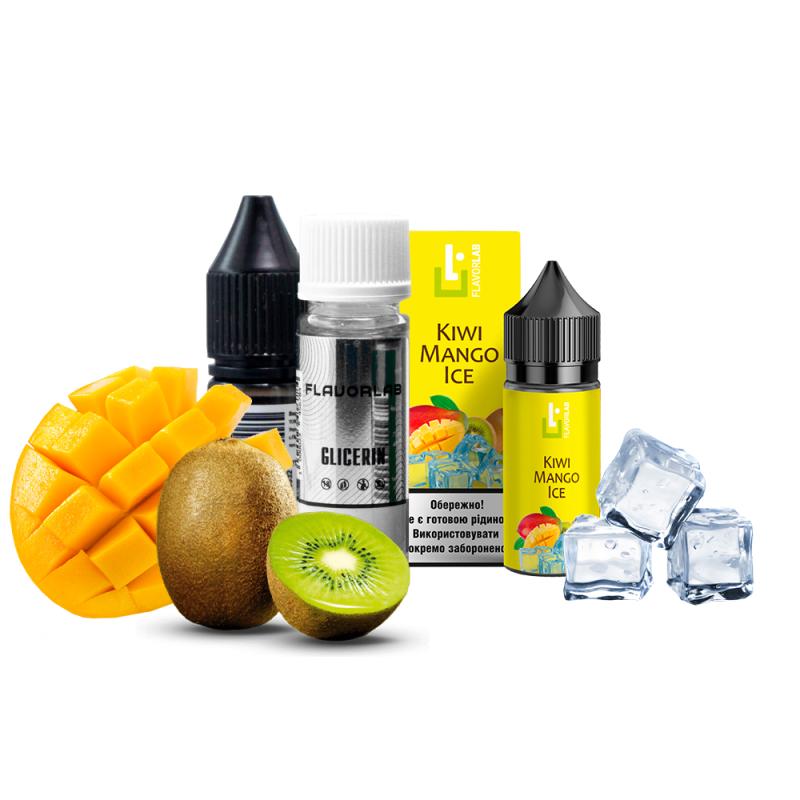 Набор для самозамеса Flavorlab Aroma MAX Kiwi mango ice (Киви манго лёд, 50 мг, 30 мл)