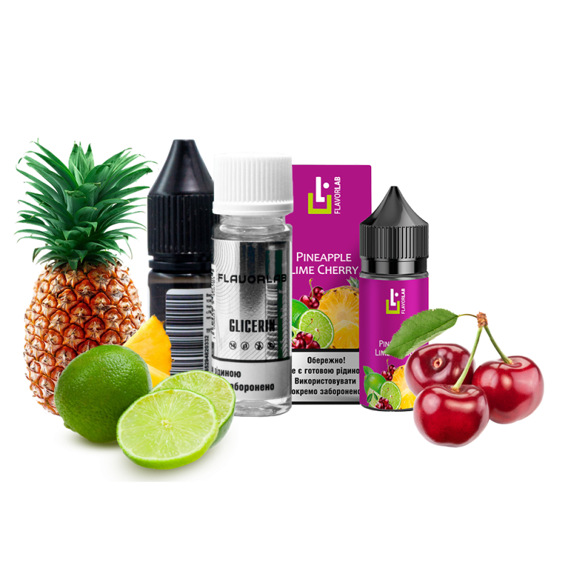 Набор для самозамеса Flavorlab Aroma MAX Pineapple lime cherry (Ананас вишня лайм, 50 мг, 30 мл)