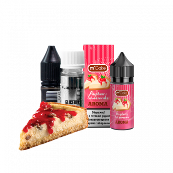 Набор для самозамеса Flavorlab M-Cake Raspberry Cheesecake (Малиновый чизкейк, 50 мг, 30 мл)