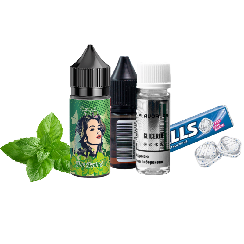 Набор для самозамеса Flavorlab Lady Mint Menthol (Мята Ментол, 50 мг, 30 мл)