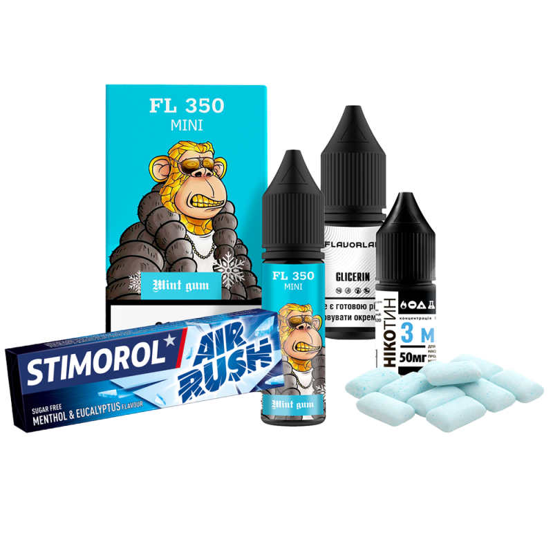 Набор для самозамеса Flavorlab FL350 mini Mint Gum (Мятная Жвачка, 50 мг, 15 мл)