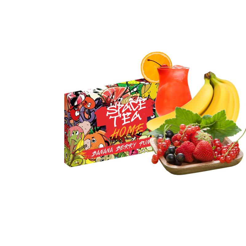 Кальянная чайная смесь Space Tea Home Banana Berry Punch (Банана Берри Пунш, 40 г)