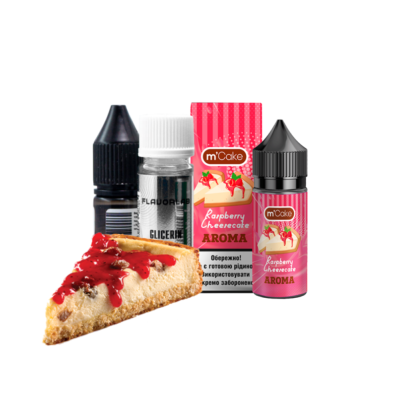 Набор для самозамеса Flavorlab M-Cake Strong Raspberry Cheesecake (Малиновый чизкейк, 65 мг, 30 мл)