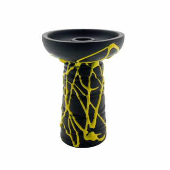 Глиняная чаша Gusto Bowls Classic Phunnel Black Glaze Yellow