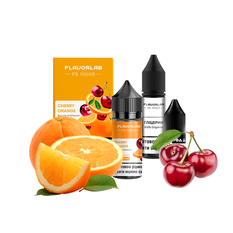 Набор для самозамеса Flavorlab PE 10000 Cherry Orange (Вишня апельсин, 50 мг, 30 мл)