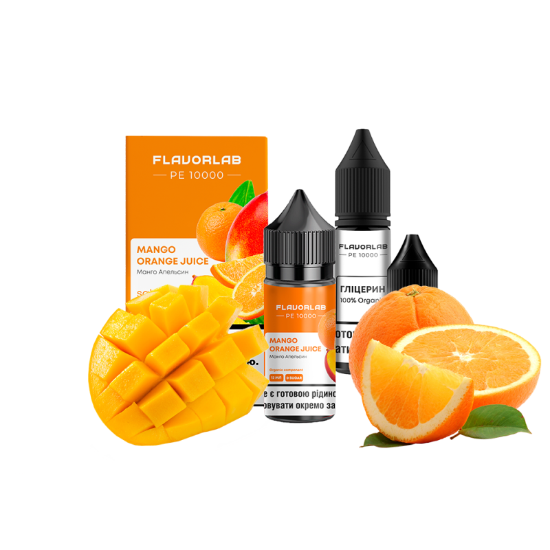 Набор для самозамеса Flavorlab PE 10000 Mango Orange Juice (Манго апельсин, 50 мг, 30 мл)