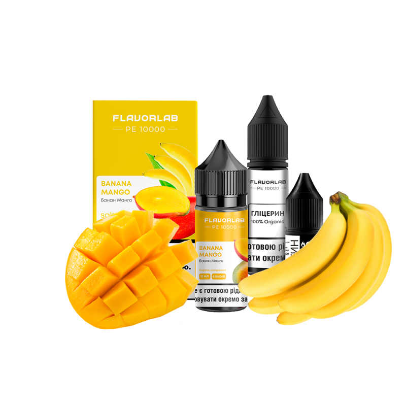 Набор для самозамеса Flavorlab PE 10000 Banana Mango (Банан манго, 50 мг, 30 мл)