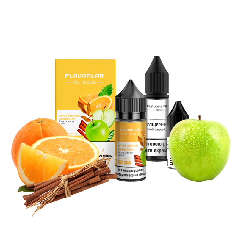 Набор для самозамеса Flavorlab PE 10000 Apple Orange Cinnamon (Яблоко апельсин корица, 50 мг, 30 мл)