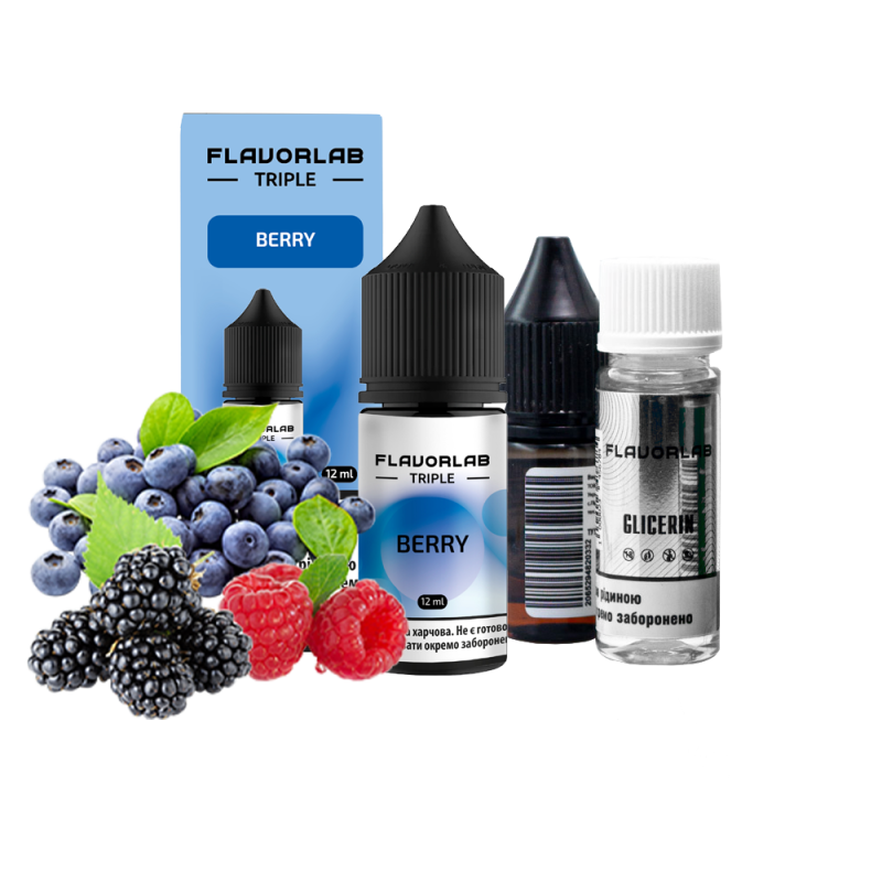 Набор для самозамеса Flavorlab Triple Strong Berry (Ягоды, 65 мг, 30 мл)