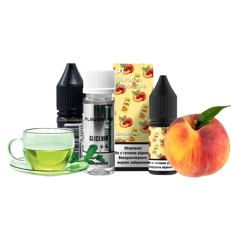 Набор для самозамеса Flavorlab Р1 Зелёный чай Персик (50 мг, 10 мл)