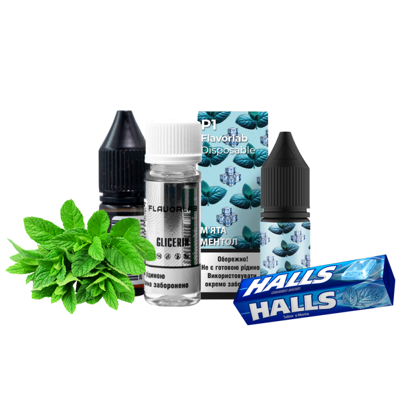 Набор для самозамеса Flavorlab Р1 Мята Ментол (50 мг, 10 мл)