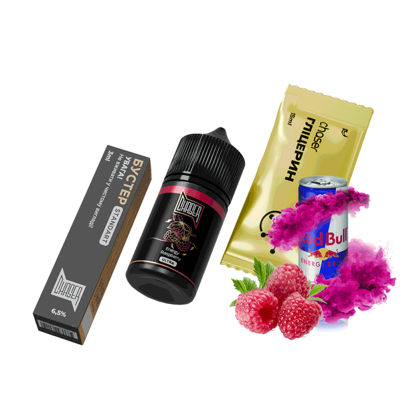 Набор для самозамеса Chaser Black Energy Raspberry Ultra (Малиновый Энергетик, 65 мг, 30 мл)