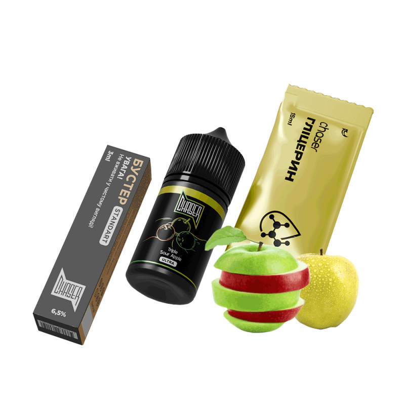 Набор для самозамеса Chaser Black Triple Sour Apple Ultra (Трипл Саур Эпл, 65 мг, 30 мл)