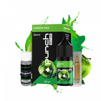 Набор для самозамеса Punch Green Mix (Киви Мята Яблоко, 50 мг, 30 мл)