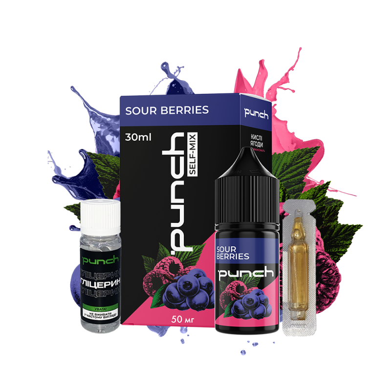 Набор для самозамеса Punch Sour Berries (Кислые Ягоды, 50 мг, 30 мл)