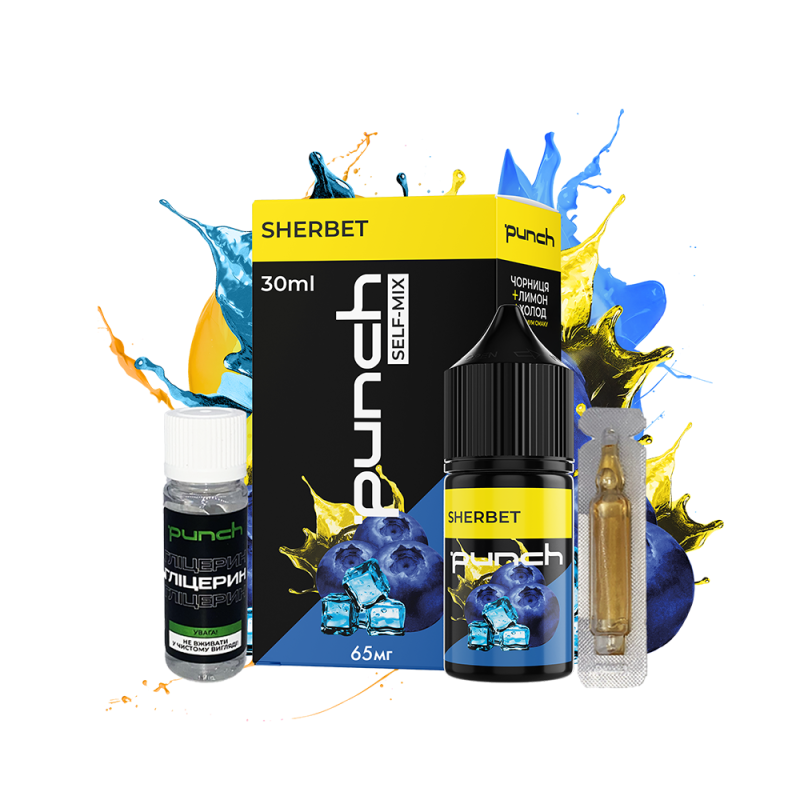 Набор для самозамеса Punch Sherbet (Лимон Черника Холод, 65 мг, 30 мл)