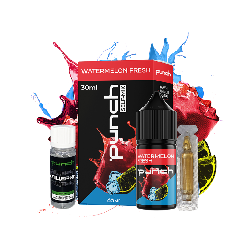 Набор для самозамеса Punch Watermelon Fresh (Арбуз Лимон Холод, 65 мг, 30 мл)