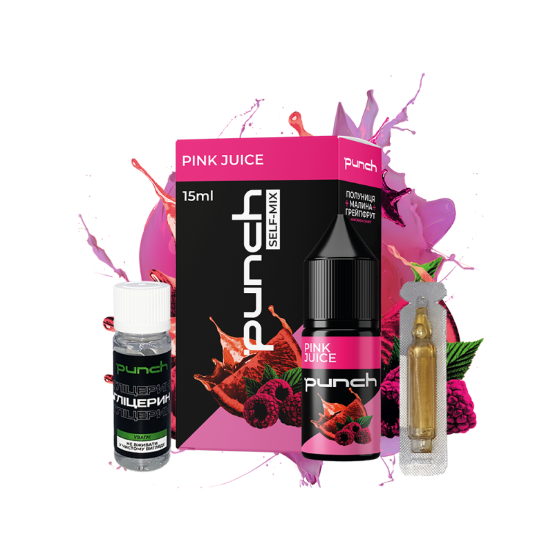 Набор для самозамеса Punch Pink Juice (Грейпфрут Клубника Малина, 50 мг, 15 мл)