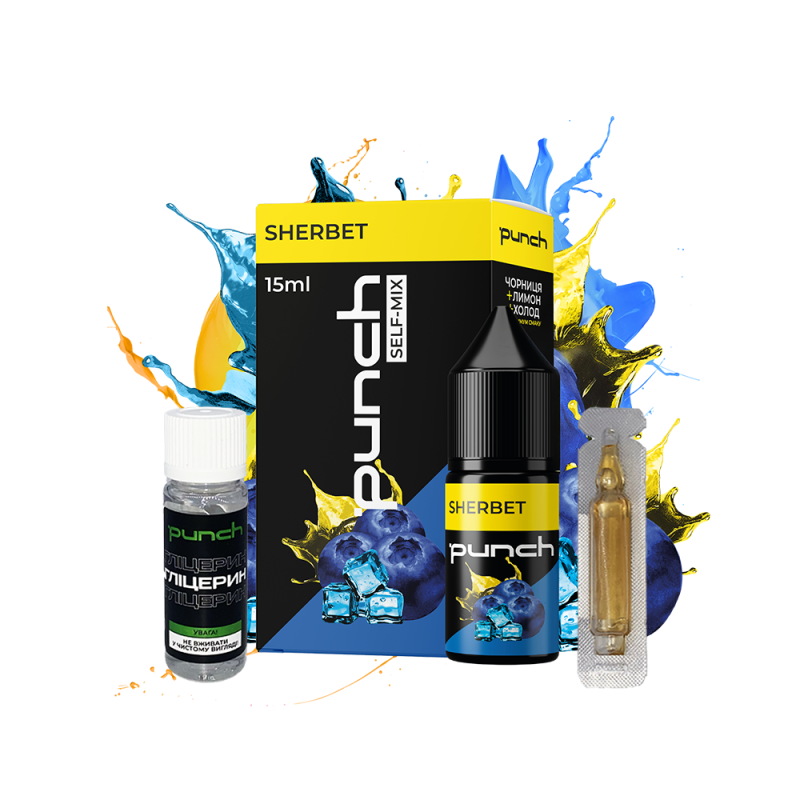 Набор для самозамеса Punch Sherbet (Лимон Черника Холод, 50 мг, 15 мл)