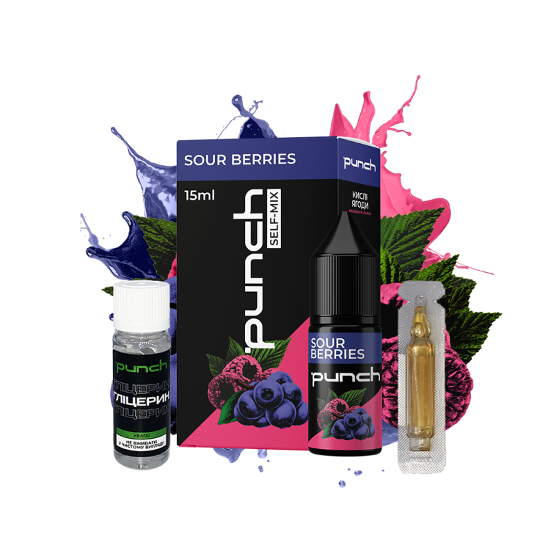 Набор для самозамеса Punch Sour Berries (Кислые Ягоды, 50 мг, 15 мл)