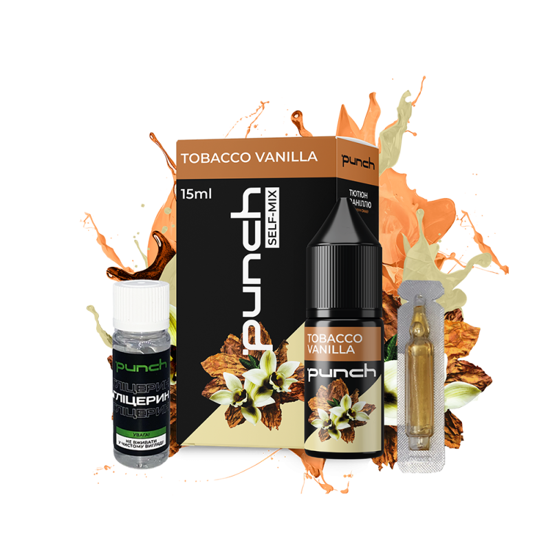 Набор для самозамеса Punch Tobacco vanilla (Ваниль Табак, 50 мг, 15 мл)
