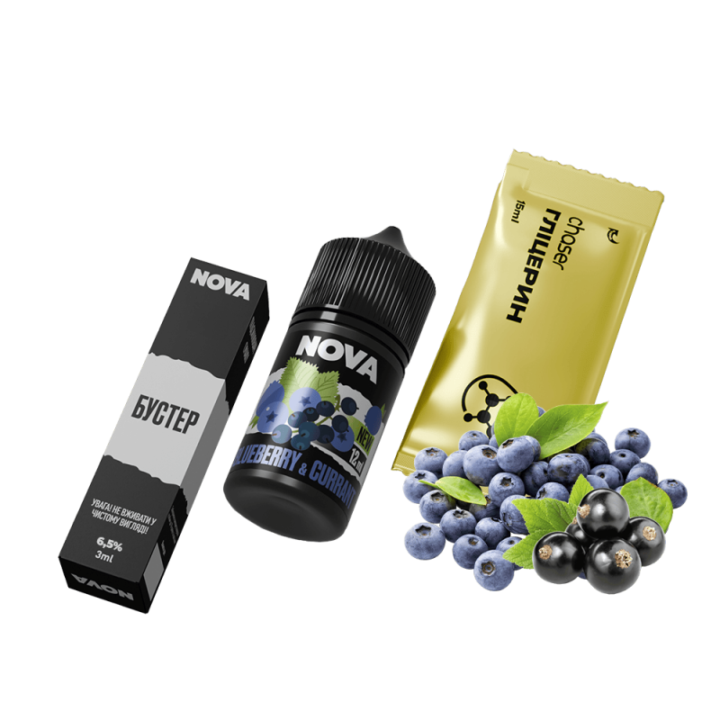 Набор для самозамеса Chaser Nova Blueberry&Currant (Черника Смородина, 65 мг, 30 мл)