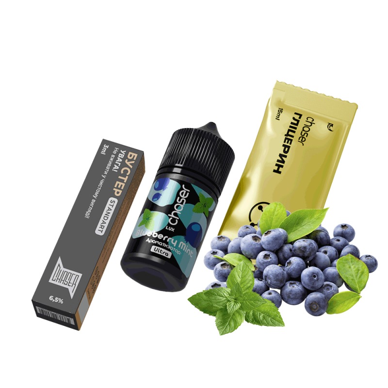 Набор для самозамеса Chaser Lux Blueberry Mint (Черника Мята, 65 мг, 30 мл)