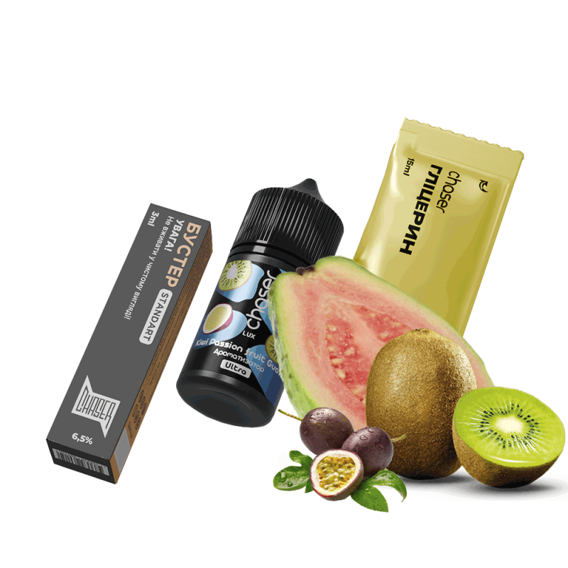Набор для самозамеса Chaser Lux Kiwi Passion Fruit Guava (Киви Маракуйя Гуава, 65 мг, 30 мл)
