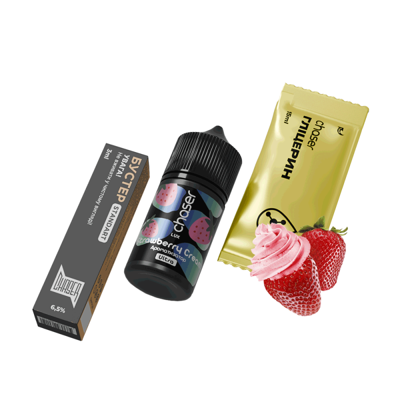 Набор для самозамеса Chaser Lux Strawberry Cream (Клубника Сливки, 65 мг, 30 мл)