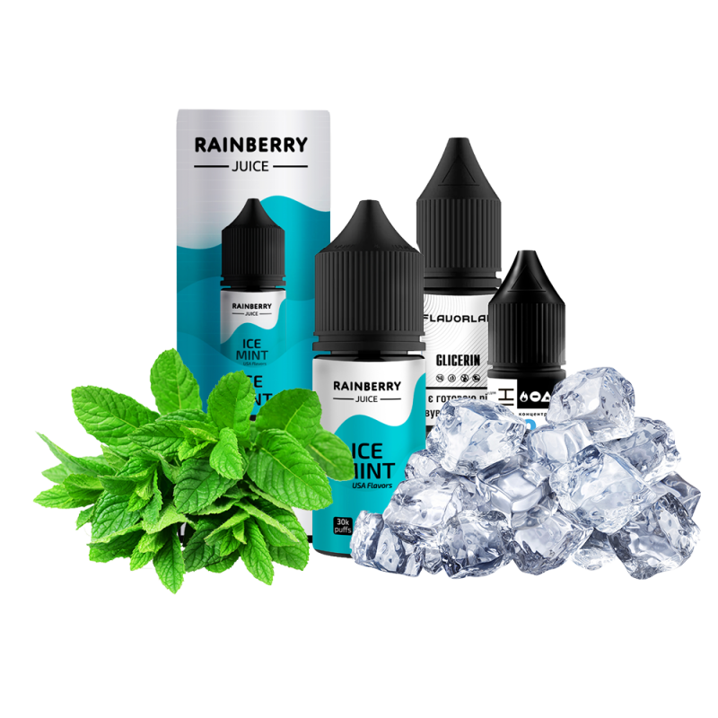 Набор для самозамеса Flavorlab Rainberry Juice Ice mint (Мята Лёд, 65 мг, 30 мл)