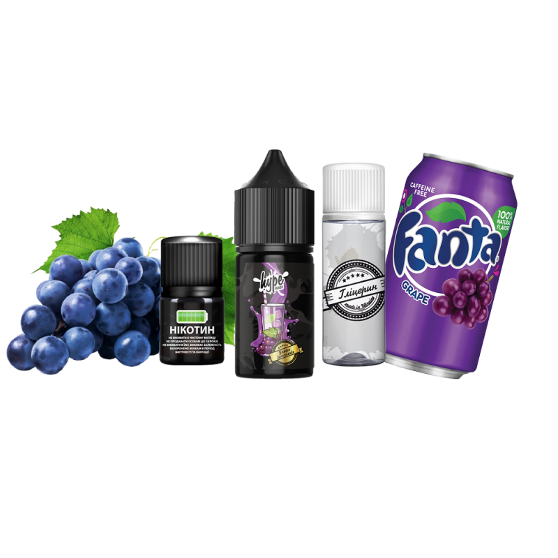 Набор для самозамеса Hype Black Grape lemonade (Виноград Лимонад, 50 мг, 30 мл)