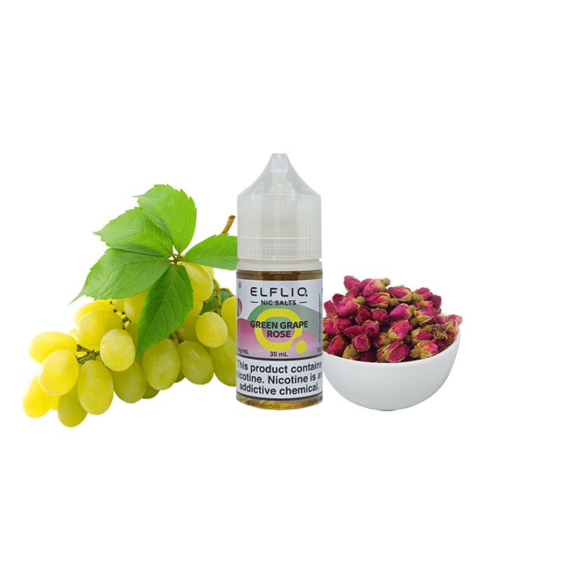 Жидкость Elfliq Green Grape Rose (Зеленый Виноград Роза, 50 мг, 30 мл)