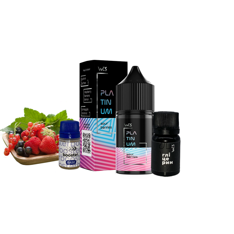 Набор для самозамеса WES Platinum Sour Berries (Кислые Ягоды, 50 мг, 30 мл)
