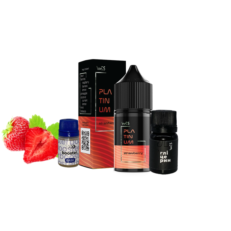 Набор для самозамеса WES Platinum Strawberry (Клубника, 50 мг, 30 мл)