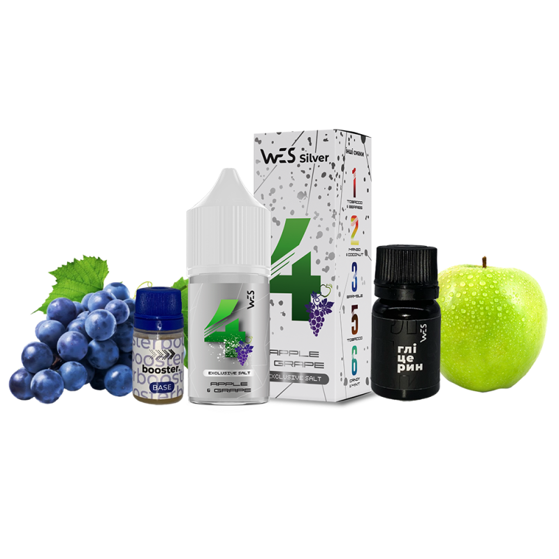 Набор для самозамеса WES Silver Apple&Grape (Яблоко Виноград, 50 мг, 30 мл)