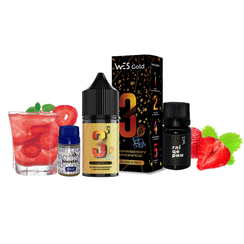 Набор для самозамеса WES Gold Strawberry Lemonade (Клубничный Лимонад, 50 мг, 30 мл)
