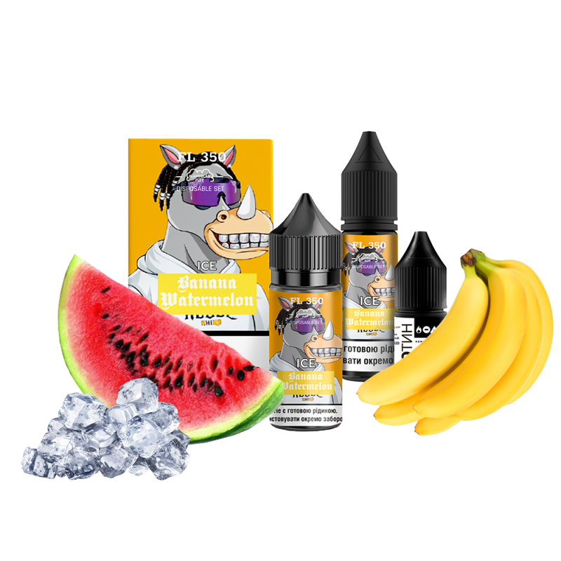 Набор для самозамеса Flavorlab FL350 Ice Banana Watermelon (Банан Арбуз Лёд, 50 мг, 30 мл)