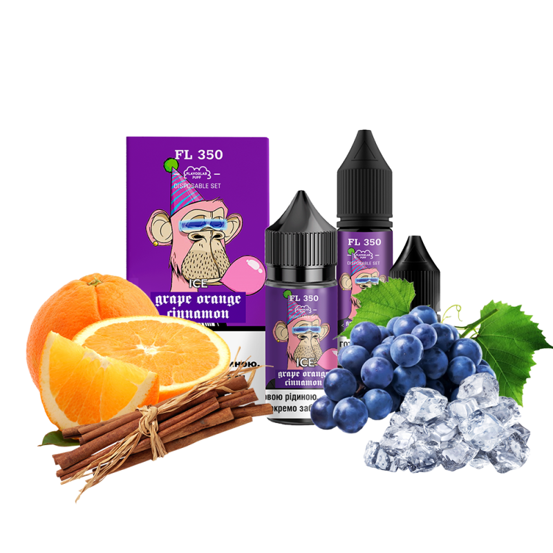 Набор для самозамеса Flavorlab FL350 Ice Grape orange cinnamon (Виноград апельсин корица лёд, 50 мг, 30 мл)